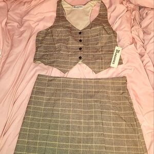 Vest and Mini Skirt